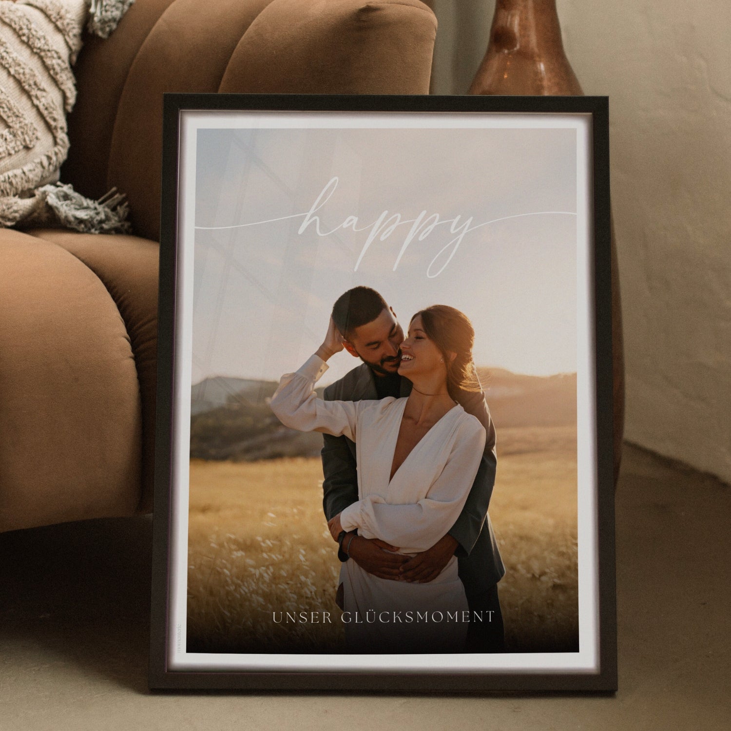 Personalisiertes Fotoposter zum Valentinstag – individuelles Poster mit eigenem Foto und romantischer Widmung als besonderes Geschenk für den Partner