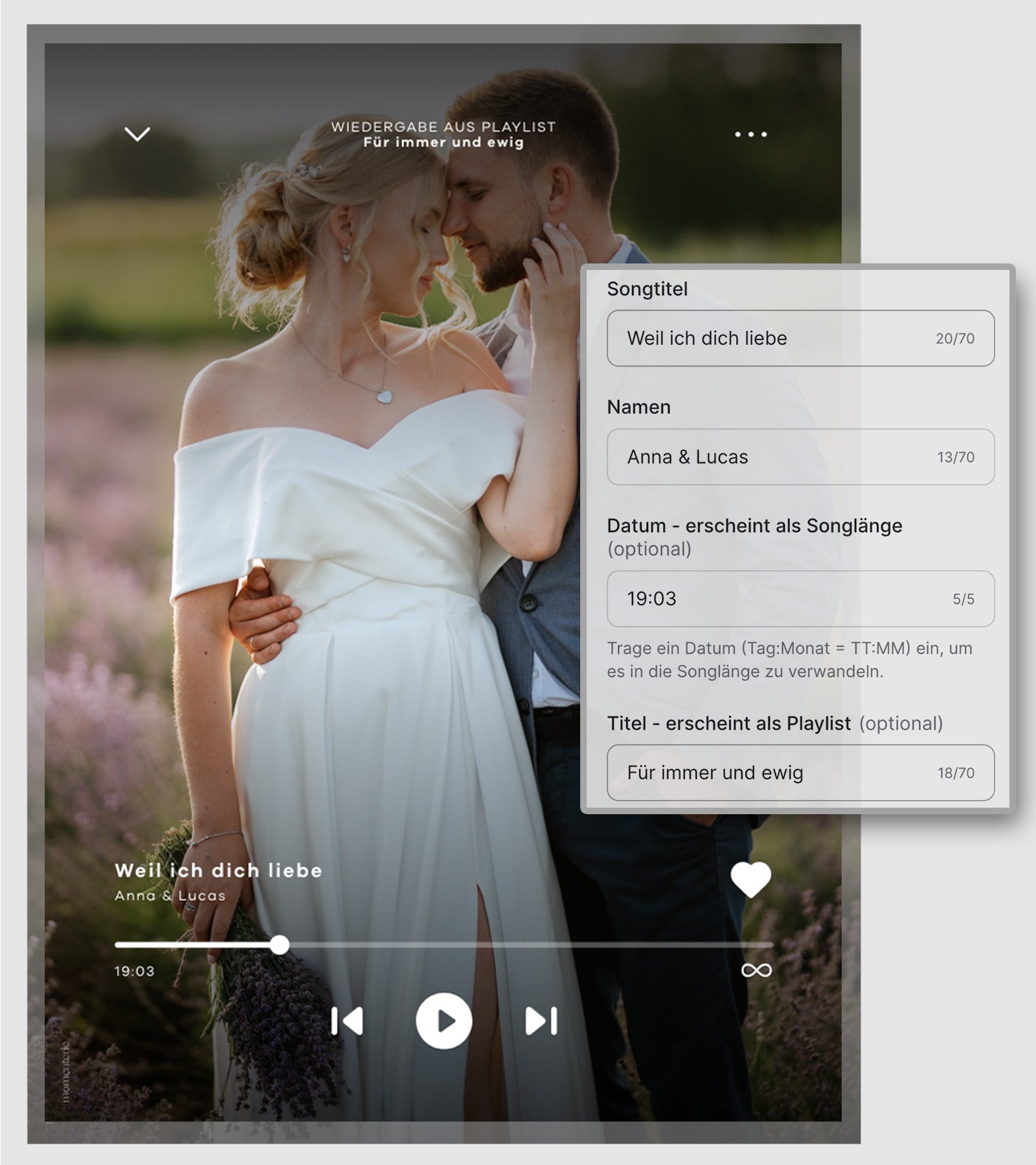 Personalisiertes Song Display – Acrylglas mit Foto und Spotify-Code als individuelles Musikgeschenk und stilvolle Dekoration für besondere Momente